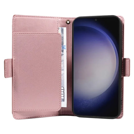 For Samsung Galaxy S23 FE Case with Card Holder Stand PU Leather Flip Phone Cover