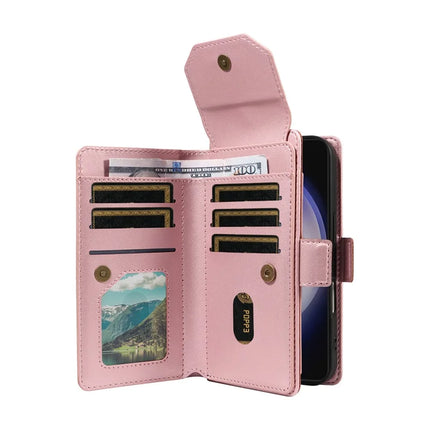 For Samsung Galaxy S23 FE Case with Card Holder Stand PU Leather Flip Phone Cover