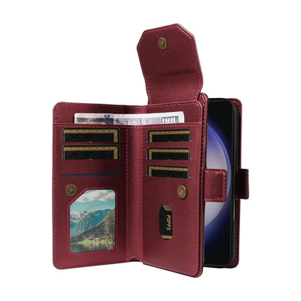 For Samsung Galaxy S23 FE Case with Card Holder Stand PU Leather Flip Phone Cover