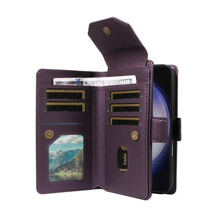 For Samsung Galaxy S23 FE Case with Card Holder Stand PU Leather Flip Phone Cover