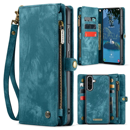 For Samsung Galaxy A56 5G Case CASEME 008 Series Detachable Leather Zipper Wallet Phone Cover - Blue