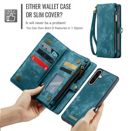For Samsung Galaxy A56 5G Case CASEME 008 Series Detachable Leather Zipper Wallet Phone Cover