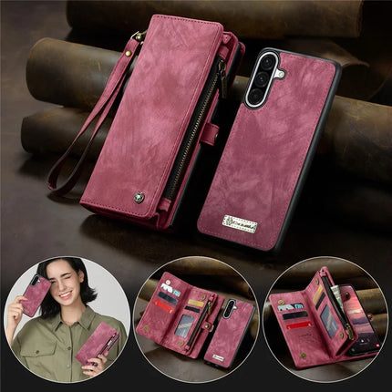 For Samsung Galaxy A56 5G Case CASEME 008 Series Detachable Leather Zipper Wallet Phone Cover