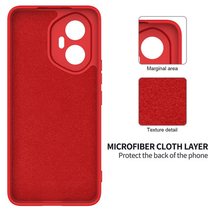 For Honor 300 Liquid Silicone Case Phone Back Cover with Hand Strap