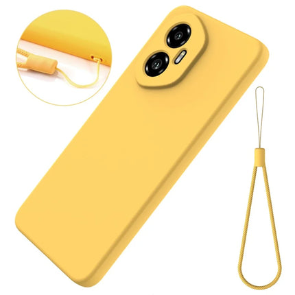 For Honor 300 Liquid Silicone Case Phone Back Cover with Hand Strap