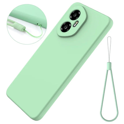 For Honor 300 Liquid Silicone Case Phone Back Cover with Hand Strap