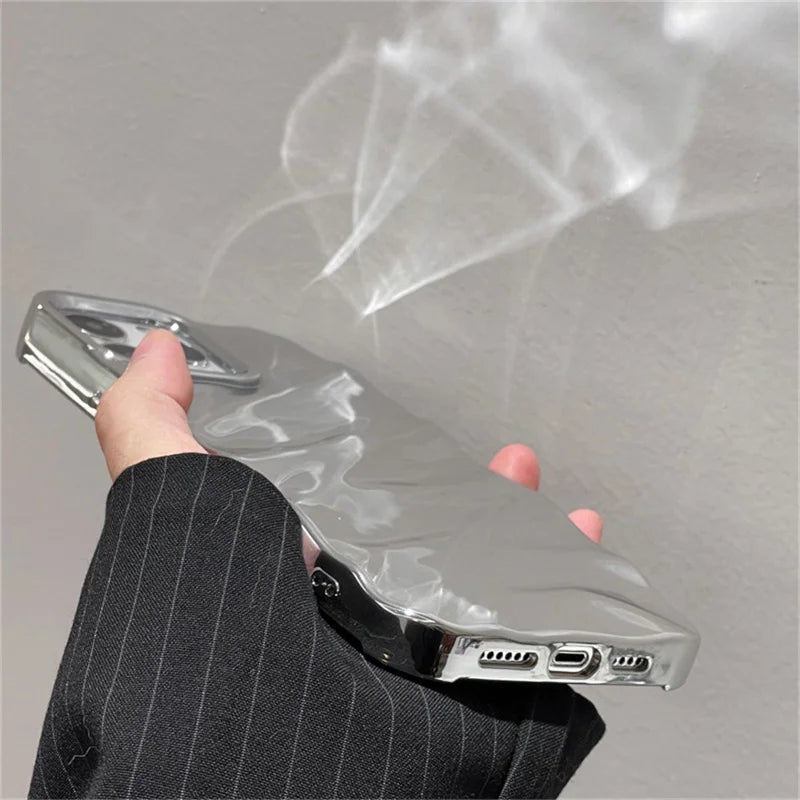 ShopCaseCart Elegant Durable iPhone 16 Pro Max Protective cover Wave Texture TPU Impact-resistant Phone Guard