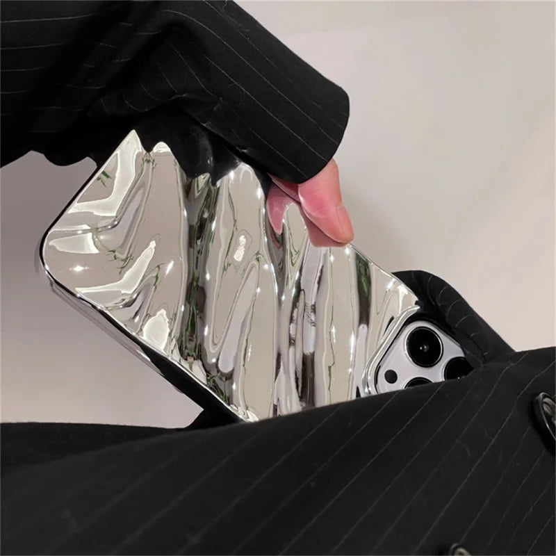 ShopCaseCart Elegant Durable iPhone 16 Pro Max Protective cover Wave Texture TPU Impact-resistant Phone Guard