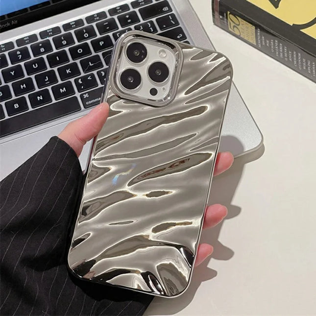 For iPhone 12 Pro Max Case Wave Texture TPU Shockproof Phone Cover