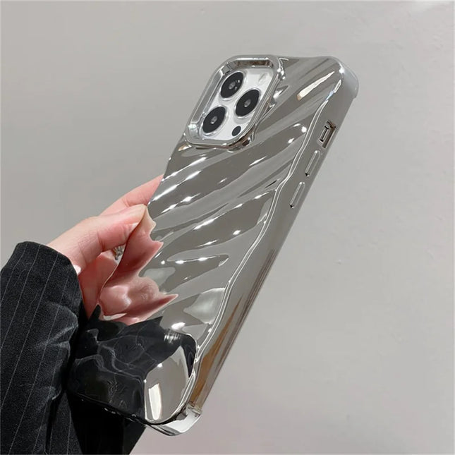 For iPhone 15 Pro  Case Wave Texture TPU Shockproof Phone Cover
