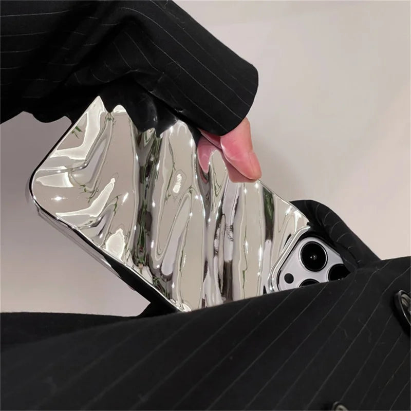 ShopCaseCart Elegant Durable iPhone 15 Pro Protective cover Wave Texture TPU Impact-resistant Phone Guard