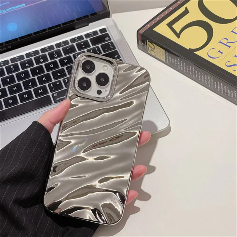 ShopCaseCart Elegant Durable iPhone 15 Pro Protective cover Wave Texture TPU Impact-resistant Phone Guard