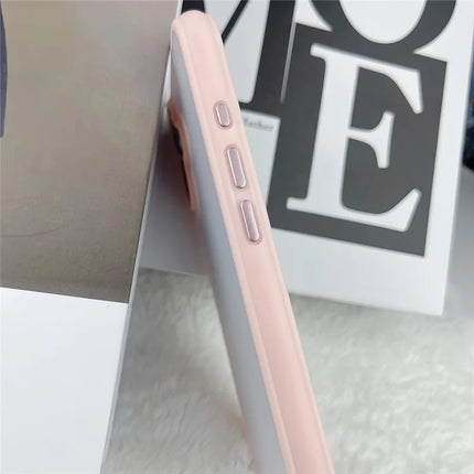 For iPhone 16 Plus Case Curved Frame PC + TPU Phone Cover Anti Drop Protection