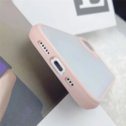 For iPhone 16 Plus Case Curved Frame PC + TPU Phone Cover Anti Drop Protection