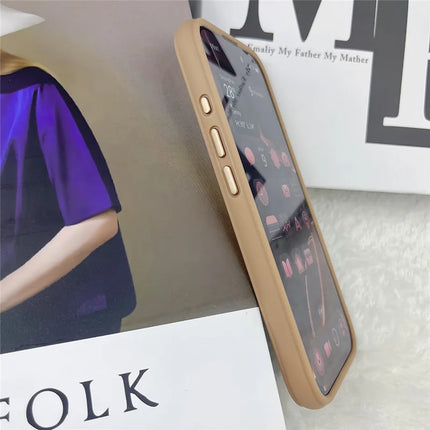 For iPhone 16 Plus Case Curved Frame PC + TPU Phone Cover Anti Drop Protection