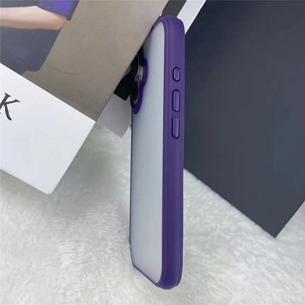 For iPhone 16 Plus Case Curved Frame PC + TPU Phone Cover Anti Drop Protection