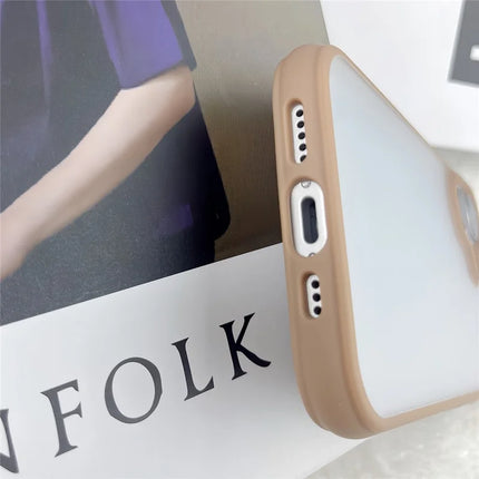 For iPhone 16 Case Curved Frame PC + TPU Phone Cover Anti Drop Protection