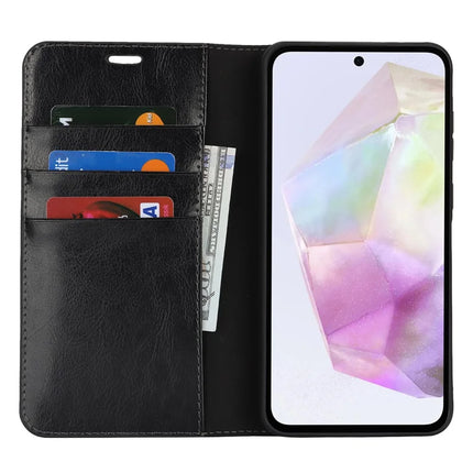 For Samsung Galaxy A56 5G  /  A36 5G Case Crazy Horse Texture Split Leather Wallet Phone Cover