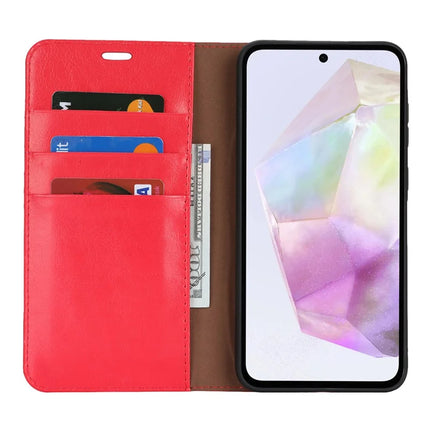 For Samsung Galaxy A56 5G  /  A36 5G Case Crazy Horse Texture Split Leather Wallet Phone Cover