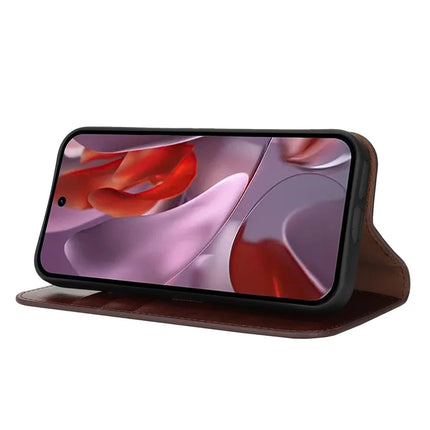 For Google Pixel 9a Case Crazy Horse Texture Split Leather Wallet Phone Cover