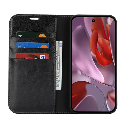 For Google Pixel 9a Case Crazy Horse Texture Split Leather Wallet Phone Cover