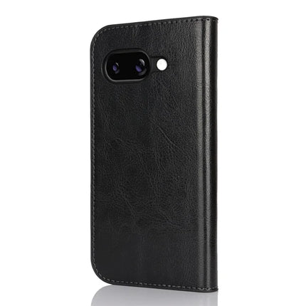 For Google Pixel 9a Case Crazy Horse Texture Split Leather Wallet Phone Cover