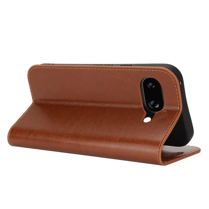 For Google Pixel 9a Case Crazy Horse Texture Split Leather Wallet Phone Cover