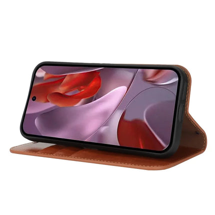For Google Pixel 9a Case Crazy Horse Texture Split Leather Wallet Phone Cover