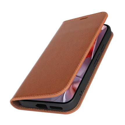 For Google Pixel 9a Case Crazy Horse Texture Split Leather Wallet Phone Cover