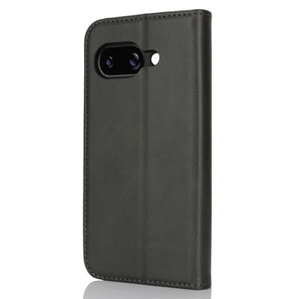 For Google Pixel 9a Case PU Leather Calf Textured Magnetic Closing Smart Phone Cover