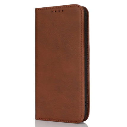 For Google Pixel 9a Case PU Leather Calf Textured Magnetic Closing Smart Phone Cover