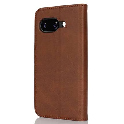 For Google Pixel 9a Case PU Leather Calf Textured Magnetic Closing Smart Phone Cover