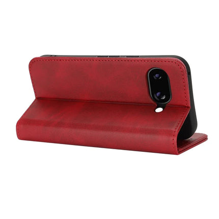 For Google Pixel 9a Case PU Leather Calf Textured Magnetic Closing Smart Phone Cover