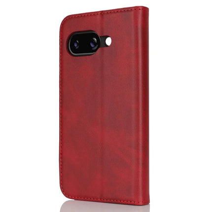 For Google Pixel 9a Case PU Leather Calf Textured Magnetic Closing Smart Phone Cover