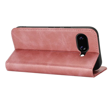 For Google Pixel 9a Case PU Leather Calf Textured Magnetic Closing Smart Phone Cover