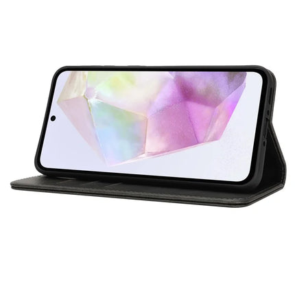 For Samsung Galaxy A56 5G  /  A36 5G Case PU Leather Calf Textured Magnetic Closing Smart Phone Cover