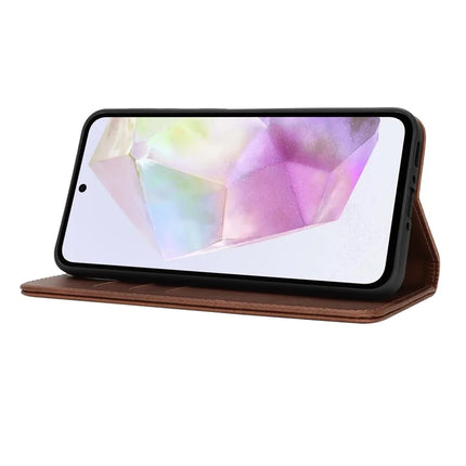 For Samsung Galaxy A56 5G  /  A36 5G Case PU Leather Calf Textured Magnetic Closing Smart Phone Cover