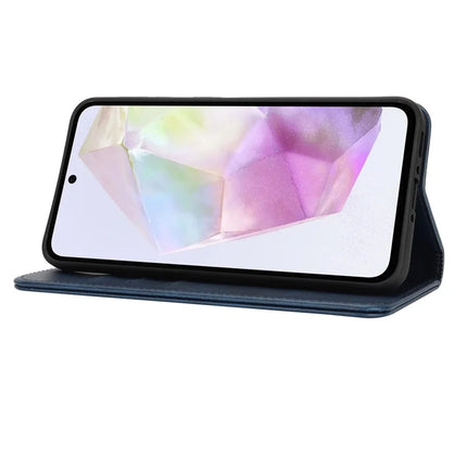 For Samsung Galaxy A56 5G  /  A36 5G Case PU Leather Calf Textured Magnetic Closing Smart Phone Cover