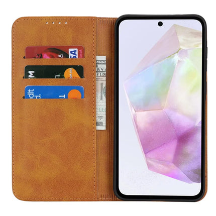 For Samsung Galaxy A56 5G  /  A36 5G Case PU Leather Calf Textured Magnetic Closing Smart Phone Cover