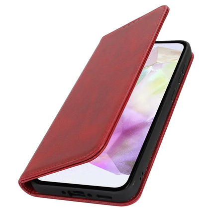 For Samsung Galaxy A56 5G  /  A36 5G Case PU Leather Calf Textured Magnetic Closing Smart Phone Cover