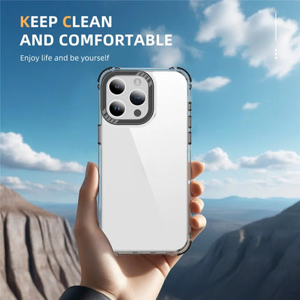 For iPhone 13 Pro Max Crystal Clear Case Airbag Anti Drop TPU + PC Phone Back Cover
