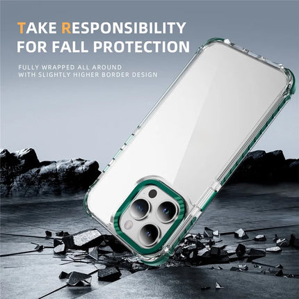 For iPhone 13 Pro Max Crystal Clear Case Airbag Anti Drop TPU + PC Phone Back Cover