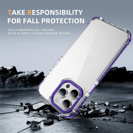 For iPhone 13 Pro Max Crystal Clear Case Airbag Anti Drop TPU + PC Phone Back Cover