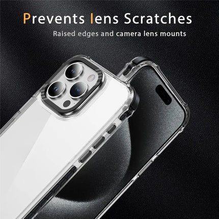 For iPhone 15 Pro Max Crystal Clear Case Airbag Anti Drop TPU + PC Phone Back Cover