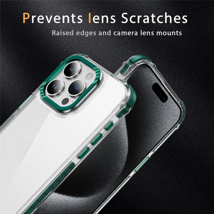 For iPhone 15 Pro Max Crystal Clear Case Airbag Anti Drop TPU + PC Phone Back Cover