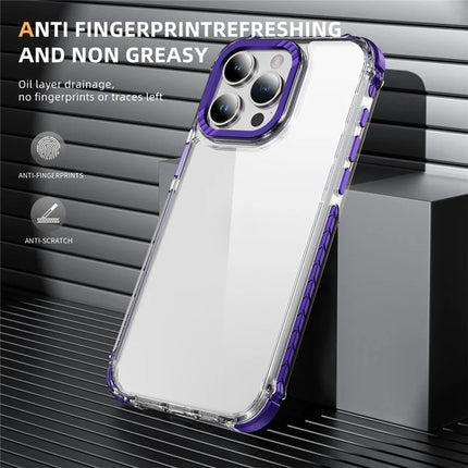 For iPhone 15 Pro Max Crystal Clear Case Airbag Anti Drop TPU + PC Phone Back Cover