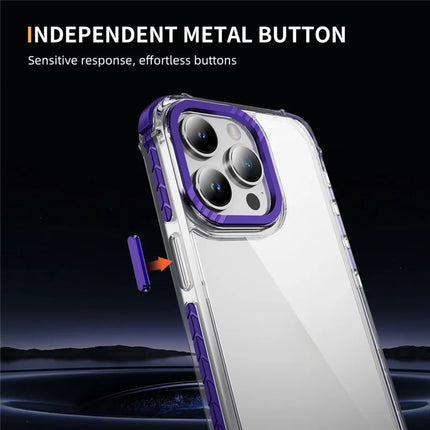 For iPhone 15 Pro Max Crystal Clear Case Airbag Anti Drop TPU + PC Phone Back Cover