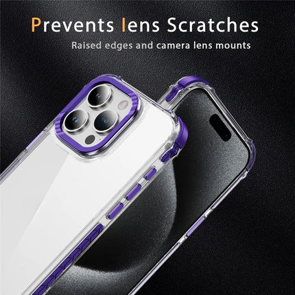 For iPhone 15 Pro Max Crystal Clear Case Airbag Anti Drop TPU + PC Phone Back Cover