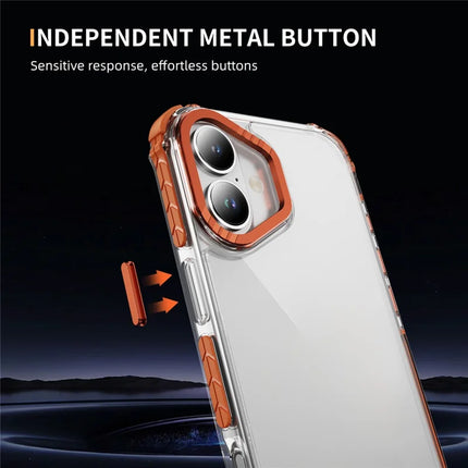 For iPhone 16 Plus Crystal Clear Case Airbag Anti Drop TPU + PC Phone Back Cover