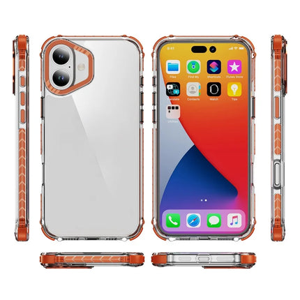 For iPhone 16 Plus Crystal Clear Case Airbag Anti Drop TPU + PC Phone Back Cover